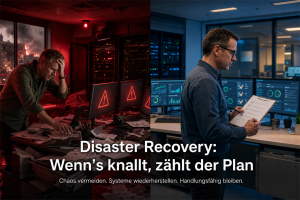 Disaster Recovery: Chaos ohne DR-Plan und kontrollierte Wiederherstellung mit Plan