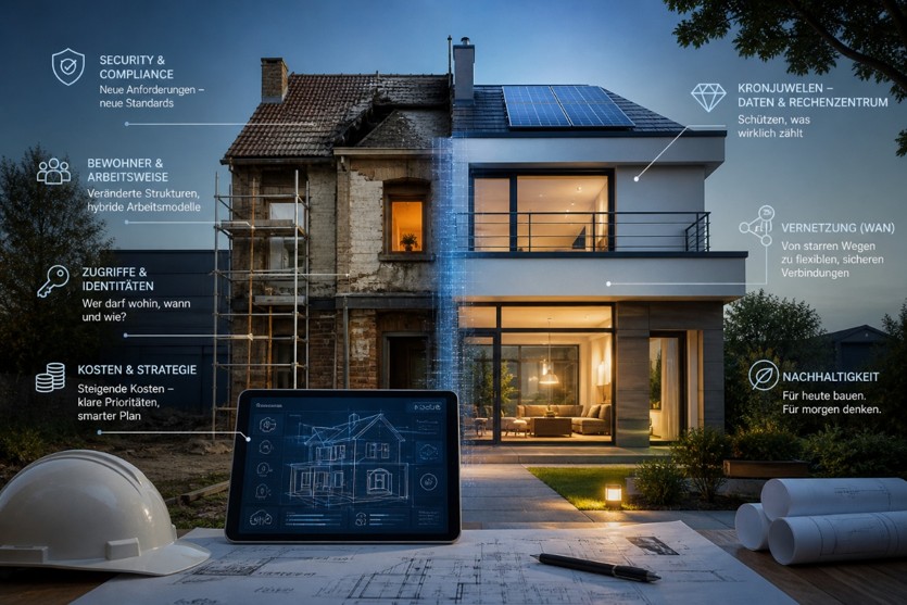 IT-Restrukturierung als Haus-Metapher: Von gewachsener Legacy-IT zu moderner, sicherer und vernetzter Infrastruktur